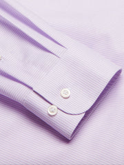 Classic Fit 100% Cotton Mini Grid Dress Shirt