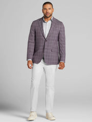 Classic Fit Premium Wool Blend Windowpane Sport Coat