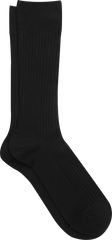 Solid Ribbed Socks, 1-Pair