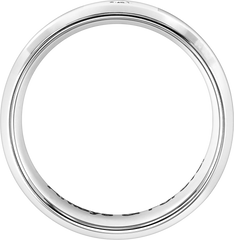 8mm Diamond Accent Stainless Steel Carbon Band
