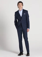 Slim Fit Premium Wool Blend Windowpane Suit Jacket