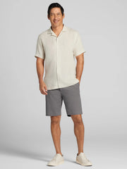 Modern Fit 100% Linen Short Sleeve Camp Shirt
