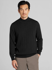 Merino Wool Blend Mock Neck Sweater