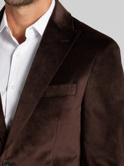 Modern Fit Peak Lapel Velvet Sport Coat