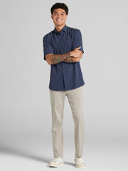 CHILLFLEX Modern Fit Short Sleeve 4-Way Stretch Button Up Shirt
