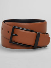 Feather Edge Reversible Stretch Leather Belt