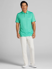 Regular Fit Linear Geometric Print Short Sleeve Golf Polo