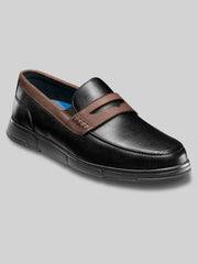 Luca Leather Moc Toe Penny Loafers