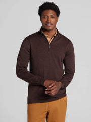 Merino Wool Blend Quarter-Zip Sweater