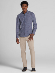 Modern Fit Geometric Print Button Up Shirt