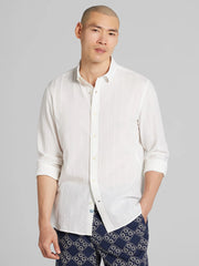 Modern Fit 100% Cotton Button Up Shirt