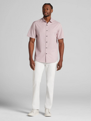 CHILLFLEX Modern Fit Short Sleeve 4-Way Stretch Button Up Shirt