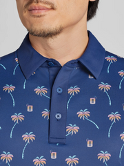 Regular Fit Tropical Drink Print Golf Polo