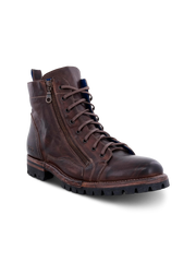 Old Bowen Trek Leather Side Zip Lace-up Boots