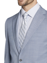 Slim Fit Wool Blend Sharkskin 3-Piece Suit