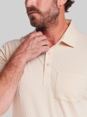 Regular Fit Diamond Texture Short Sleeve Polo