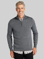 Merino Wool Blend Quarter-Zip Sweater
