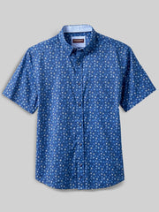 Regular Fit Logan Printed Short Sleeve Button Up Shirt