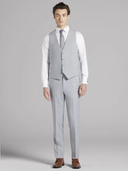 Light Gray Satin Edged Notch Lapel Tux