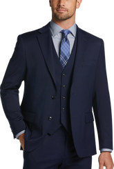 Modern Fit Sharkskin Premium Wool Blend Suit