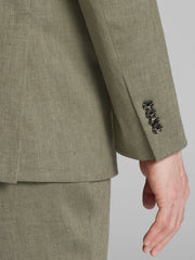 Modern Fit Double Breasted Linen Blend Suit Jacket