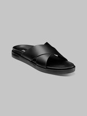 Montel Criss-Cross Strap Slide Sandals
