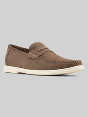 Clive Moc Toe Suede Penny Loafers