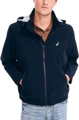 Classic Fit Breathable Hooded Bomber Jacket