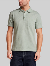 Regular Fit Variegated Microstripe Short Sleeve Polo