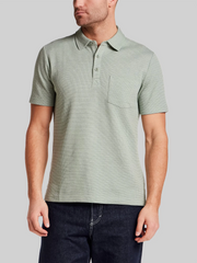 Regular Fit Variegated Microstripe Short Sleeve Polo