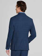 Slim Fit Plaid Suit Jacket