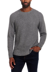 Regular Fit Waffle Donegal Crewneck Pullover
