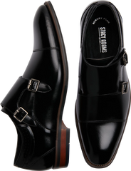 Bayne Leather Cap Toe Double Monk Strap Dress Shoes