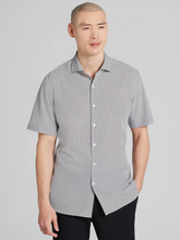 CHILLFLEX Modern Fit Micro Print 4-Way Stretch Short Sleeve Button Up Shirt