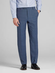CHILLFLEX Modern Fit Windowpane Premium Wool Blend Suit Pants