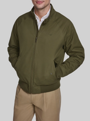 Cotton Twill Harrington Bomber Jacket