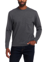 Brushed Herringbone Crewneck Pullover