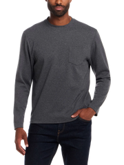 Brushed Herringbone Crewneck Pullover