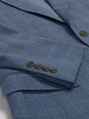 Slim Fit Plaid Wool Blend Suit Jacket