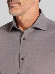 Modern Fit Knit Button Up Shirt
