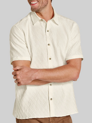 Regular Fit Monterey Textured Short Sleeve Button Up Shirt
