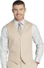 Modern Fit Cotton Blend Suit Vest