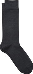 Solid Ribbed Lux Socks, 1-pair