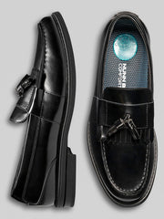 Keaton Leather Moc Toe Tassel Slip-On Shoes