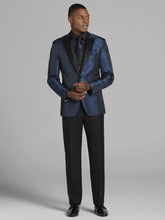 Blue Jacquard Dinner Jacket Tux