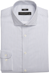 Slim Fit Stripe Spread Collar Dress Shirt