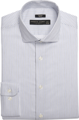 Slim Fit Stripe Spread Collar Dress Shirt