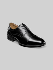 Finance Leather Cap Toe Lace-up Oxfords