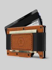 2.0 Tobacco Brown Leather Minimalist Cash Strap Wallet