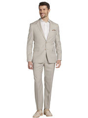 Slim Fit Wool Blend Sharkskin Suit Jacket